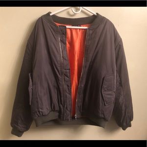 Boohoo Bomber Jacket w/ Lace up detail